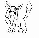 Glaceon Coloring Pages  Free Printable For Kids sketch template