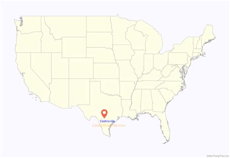 Map of Castroville city, Texas - Thong Thai Real