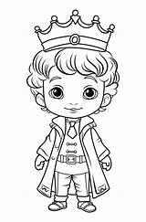 Premium Vector  Prince coloring page prince In A Crown sketch template