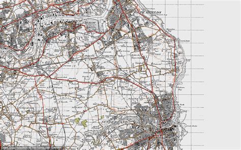 Historic Ordnance Survey Map of East Boldon, 1947