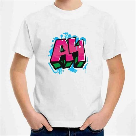 Vlad A4 Paper Merch T Shirt White Cotton With The Addition Of Polyester/Childrens And Teenage ...