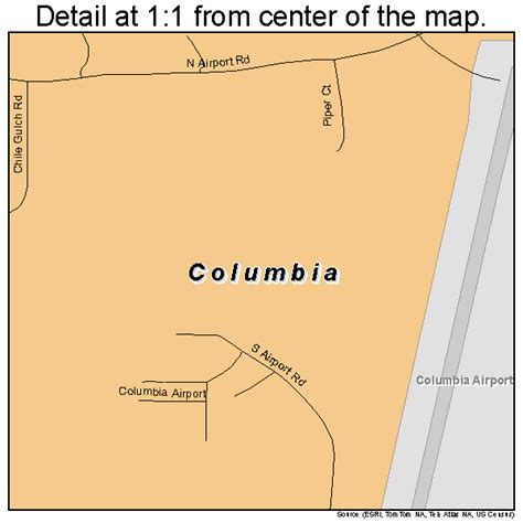 Columbia California Street Map 0614904