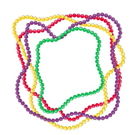 Mardi Gras Bead Clipart Transparent Background, Colorful Mardi Gras ...