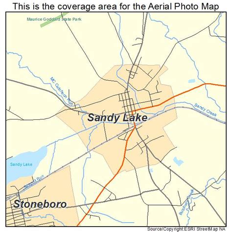 Aerial Photography Map of Sandy Lake, PA Pennsylvania