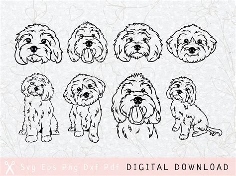 Goldendoodle SVG Dog Silhouettes Dogs SVG Digital Cutting File - Etsy