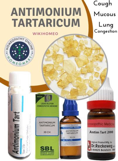 Compendious on Antimonium Tartaricum - Indications, benefits, side effect - Homeomart Blog