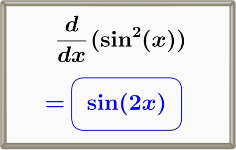 Derivative of Sine Squared, sin^2(x) with Proof and Graphs - Neurochispas