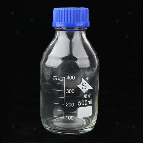 Lab Graduated Round Glass Reagent Bottles with Screw Caps 100ml/250ml/500ml/1L | eBay