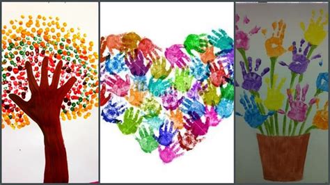 Hand painting for kids and preschoolers || New craft ideas 2020 - YouTube