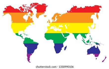 Rainbow World Map Earth Colorful Map Stock Vector (Royalty Free) 1330990106 | Shutterstock