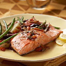 Alaska Salmon with Provencal Vegetables Vinaigrette | Seafood recipes ...