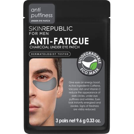 Skin Republic Anti-Fatigue Charcoal Under Eye Mask for Men