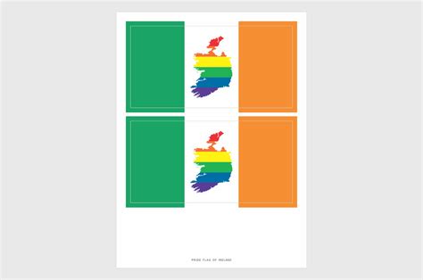 Ireland LGBTQ Pride Flag Sticker, Weatherproof Vinyl Irish Flag Sticke ...