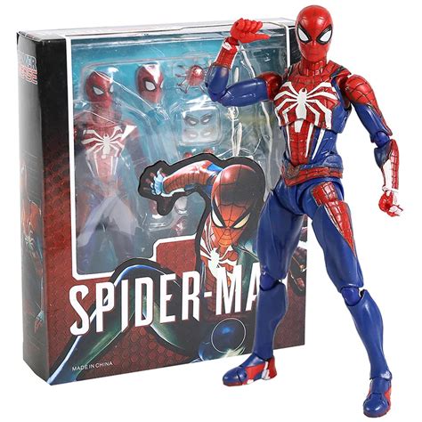 Shf Spiderman Ps4 Advanced Suit Pvc Action Figure Collectible Model Toy ...