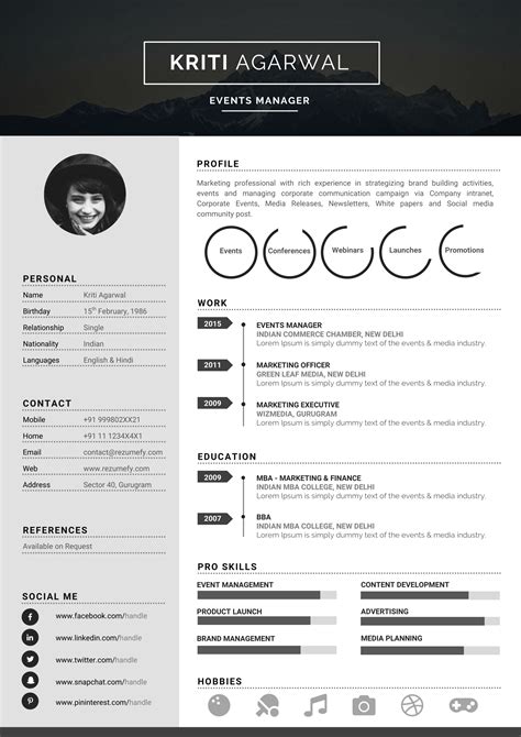 Elegant Resume Design 109 | Rezumefy