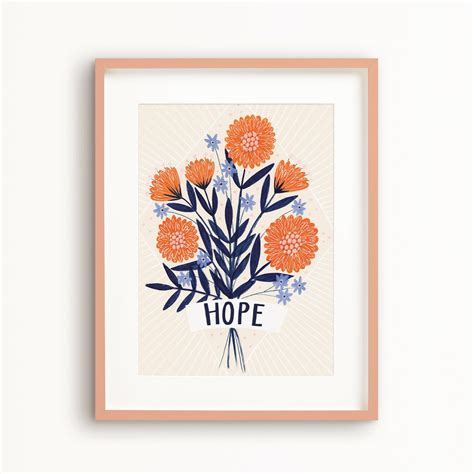 Hope Floral Art Print