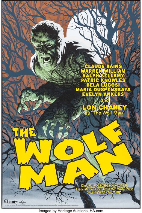 The Wolf Man (Mondo, 2018). Limited Edition Silkscreen Poster (24" | Lot #52441 | Heritage Auctions