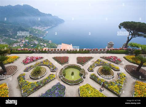 the gardens at villa rufolo in ravello on the amalfi coast italy Stock Photo: 7463978 - Alamy