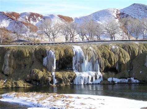 Rocks of Wyoming: Hot Spring Cascade in Thermopolis, Wyoming