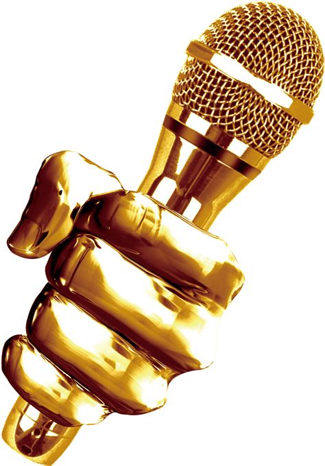 Gold Microphone PNG Transparent Images, Pictures, Photos