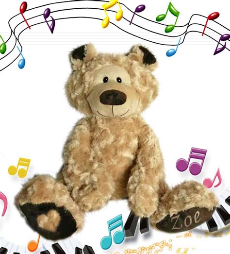 Personalised Singing Teddy Bear that sings YOUR CHILD'S | Etsy