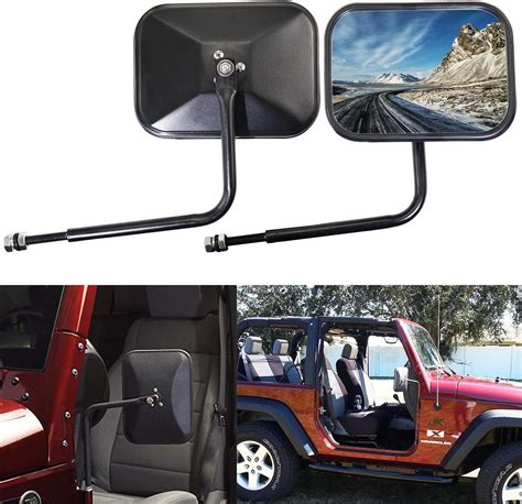 Amazon.com: Doors Off Mirrors 4x4 Doorless Mirrors for Jeep Wrangler Side Mirrors for Jeep Qucik ...