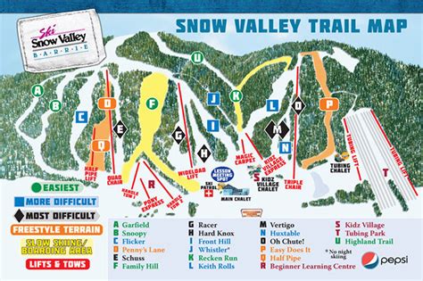 Trail map Snow Valley – Barrie