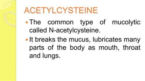 Mucolytic Drugs