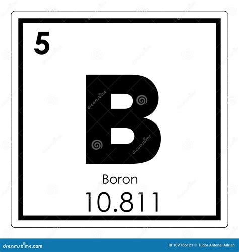 Boron chemical element stock illustration. Illustration of periodic ...