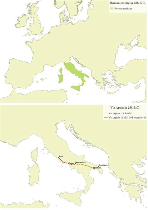 Roman Empire and Via Appia in 238 B.C. | Download Scientific Diagram