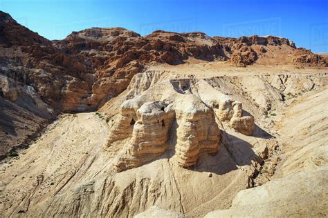 Qumran Caves, Cave 4; Qumran, Israel - Stock Photo - Dissolve