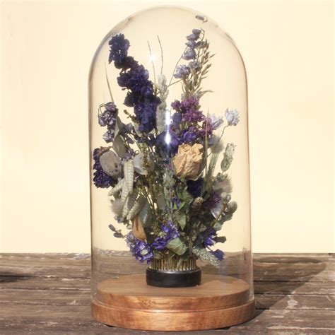 Large Larkspur Dried Flower Dome | Silver Acres