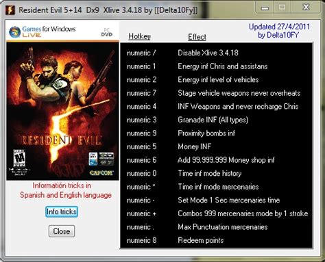 Download Trainer Cheat PC Game Resident evil 5 [Game Trainer DX9 ...