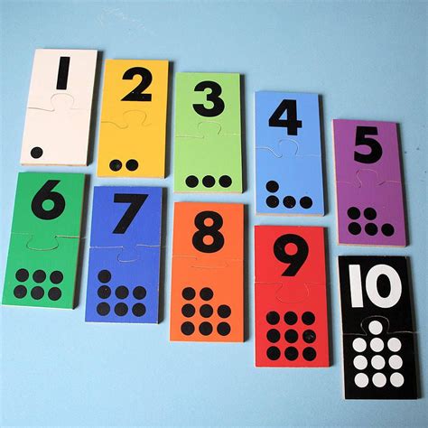 Vintage Wooden One To Ten Number Puzzle | Number puzzles, Preschool ...