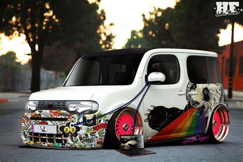 Pix For > Slammed Nissan Cube | Cube car, Nissan, Japan cars