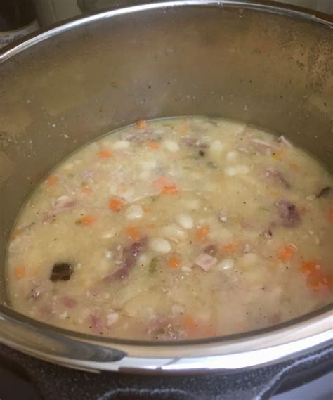 Instant Pot! Ham and Navy Beans | Instant pot soup recipes, Instant pot recipes, Instant pot soup