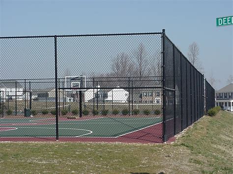 Tennis Court Chain Link 10ft Fence System Package complete.