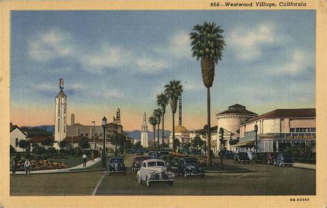 Westwood Village Los Angeles, CA Postcard