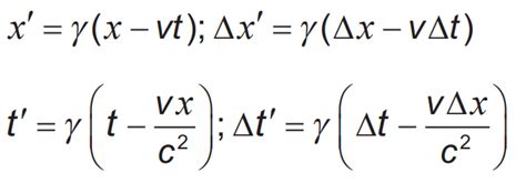 Special Relativity Equations : AskPhysics