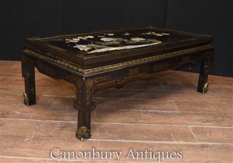 Antique Chinese Coffee Table - Black Lacquer 1920