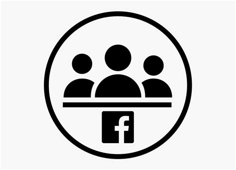 Facebook Group Icon Black, HD Png Download - kindpng