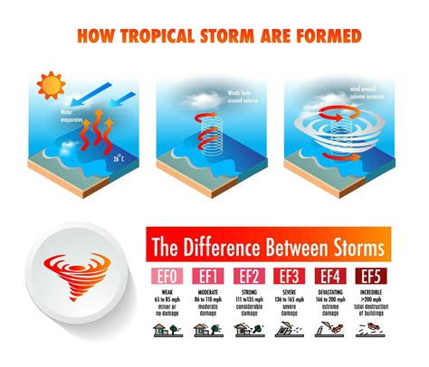 tropical Cyclones Hurricane typhoon form in the ocean Isometric ...