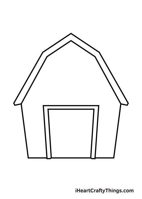 Barn Drawing - How To Draw A Barn Step By Step