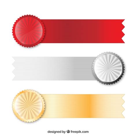 Free Vector | Badge with ribbon collection