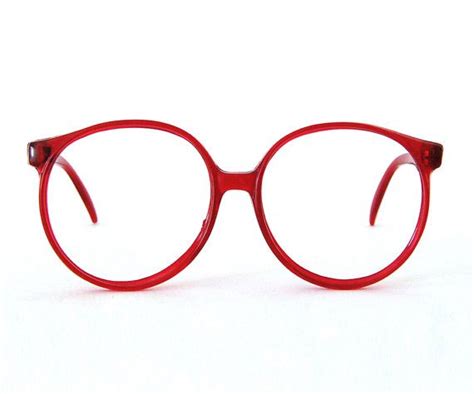 oversized round eyeglasses / translucent red frames | Round eyeglasses, Glasses fashion women ...