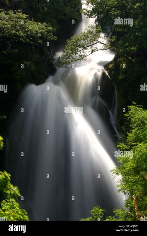 Waterfall Near Llanberis Stock Photo - Alamy