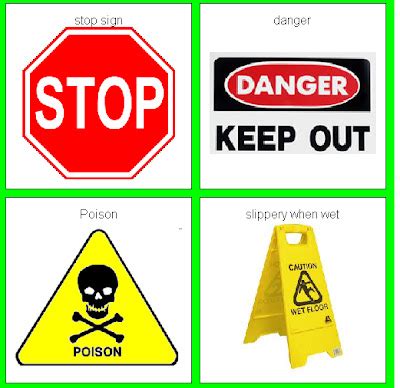 My Classroom: Common Safety Signs