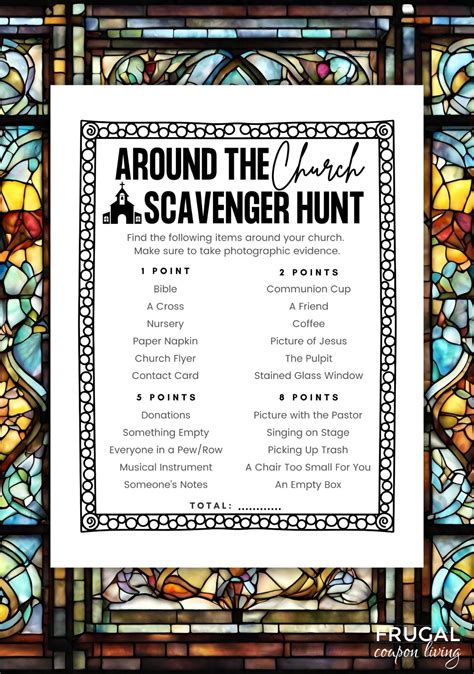 Church Scavenger Hunt Printable - Personalized this Editable PDF Game ...