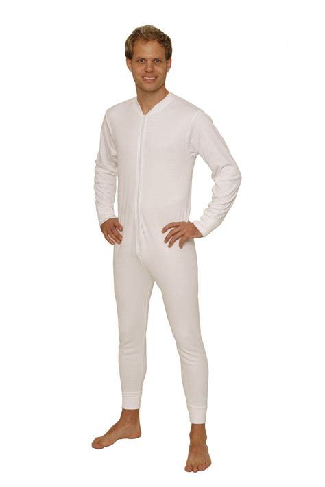 OCTAVE® Mens Thermal Underwear All In One Union Suit with Zipped Back Flap | eBay