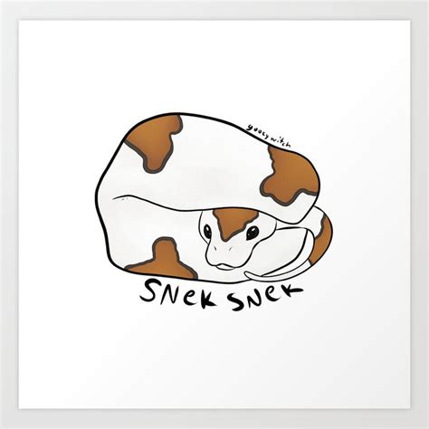 snek snek Art Print by Gooey | Society6